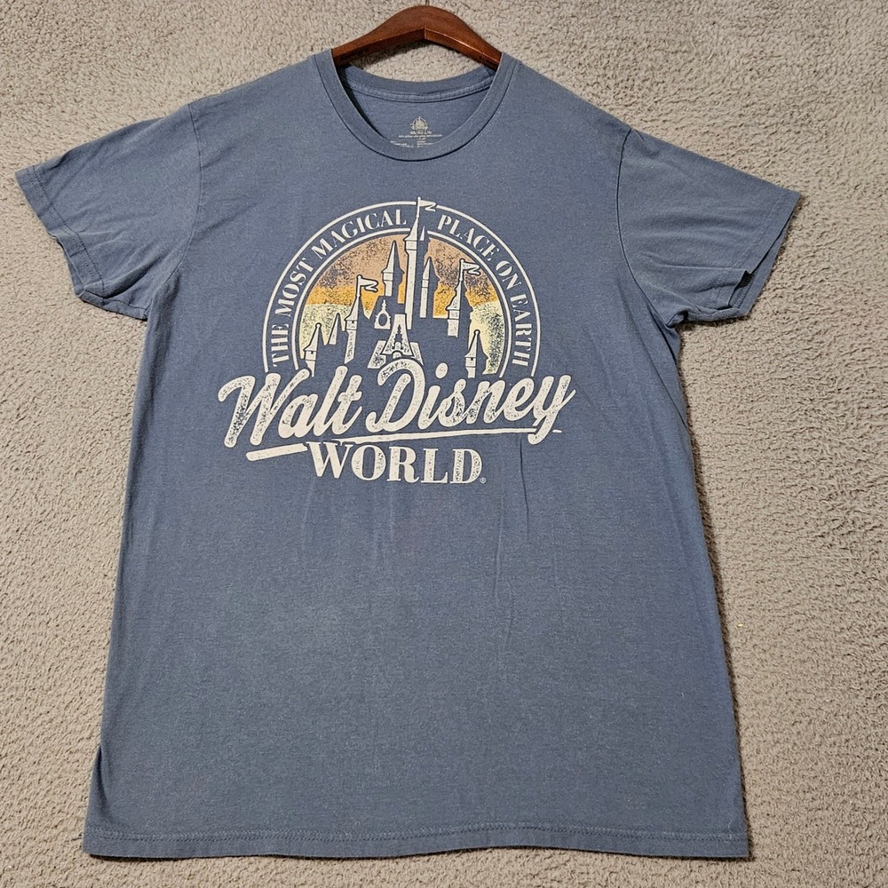 Walt Disney World Blue Most Magical‎ Place T Shirt Short Sleeve Women's Large